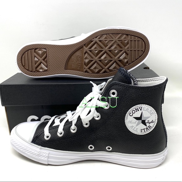 🎄 Christmas Special 🎄 Converse Ctas HI leather Black Men’s Sneakers 166730C - Picture 3 of 7